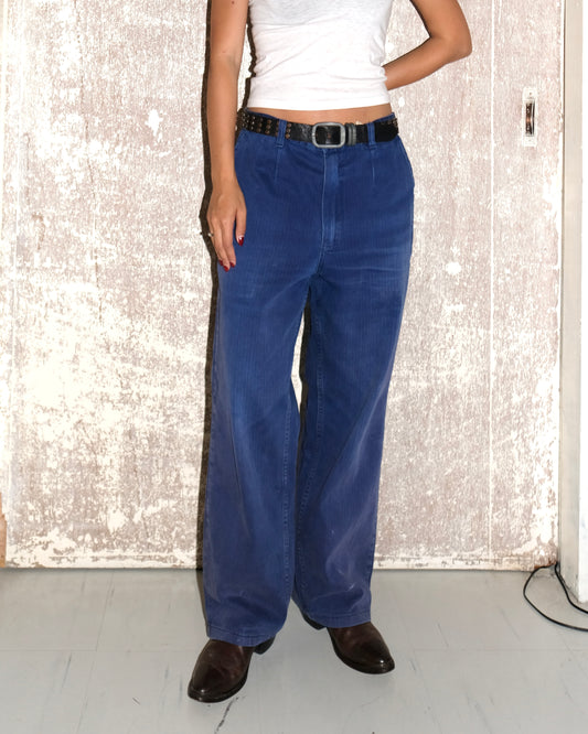 70s FRENCH WORK HBT TROUSER