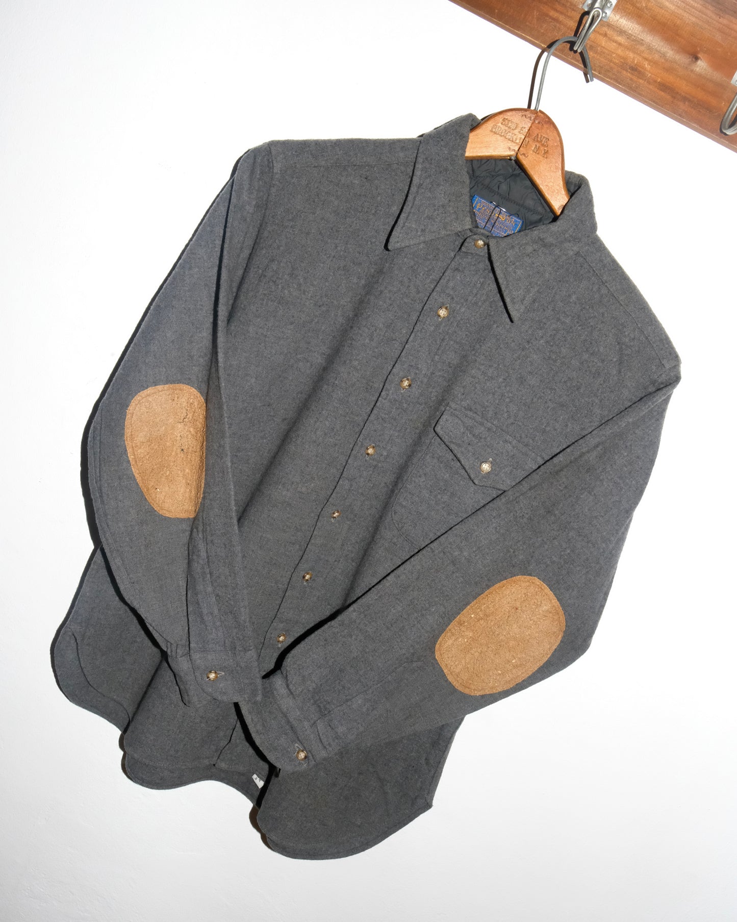 80s PENDLETON WOOL PATCHES BUTTON UP SHIRT