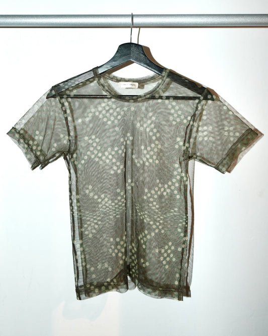 COMME des GARCONS AD2000 POLKADOT CAMO MESH TEE