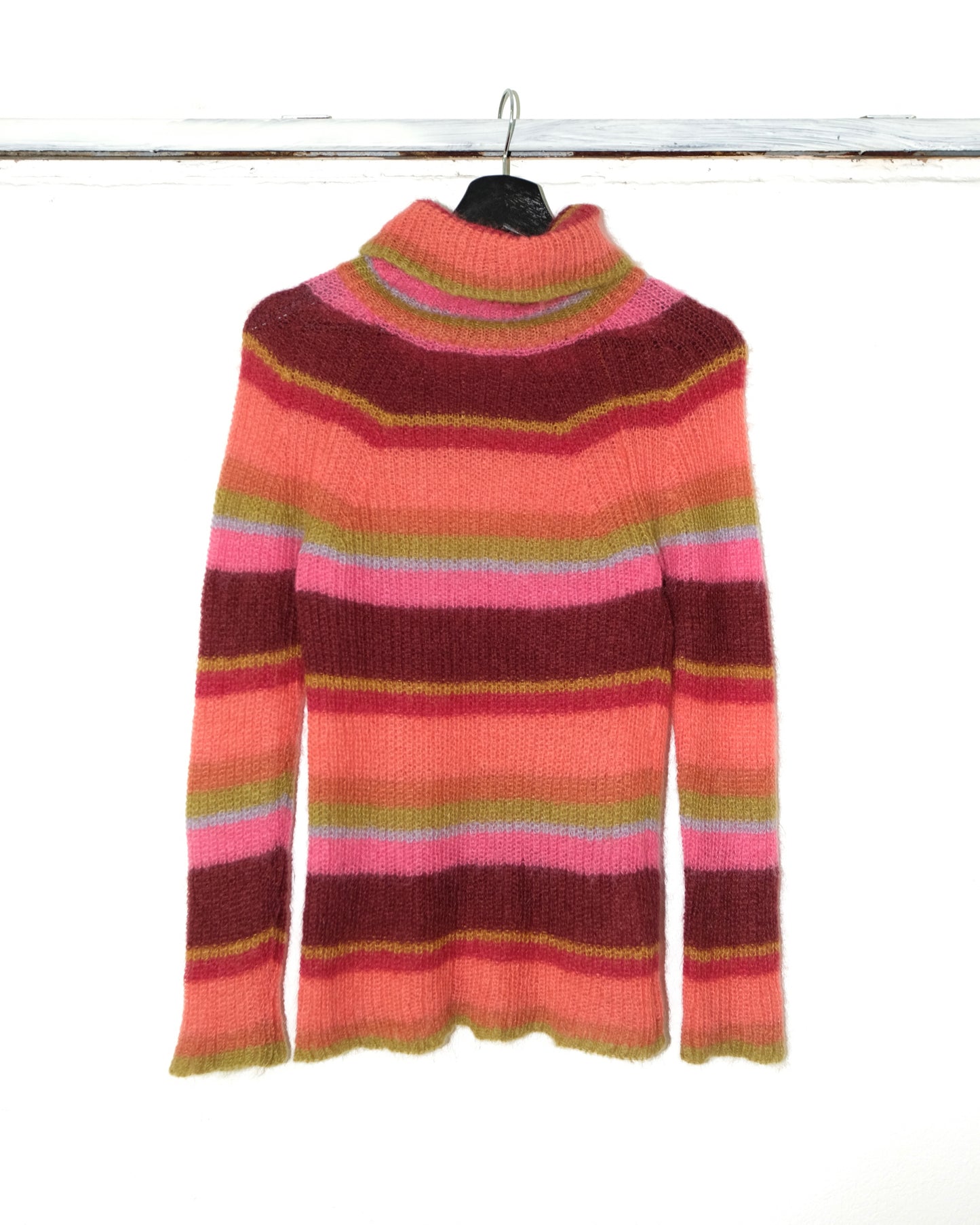 JUNYA WATANABE COLOR STRIPED MOHAIR KNIT AD2004