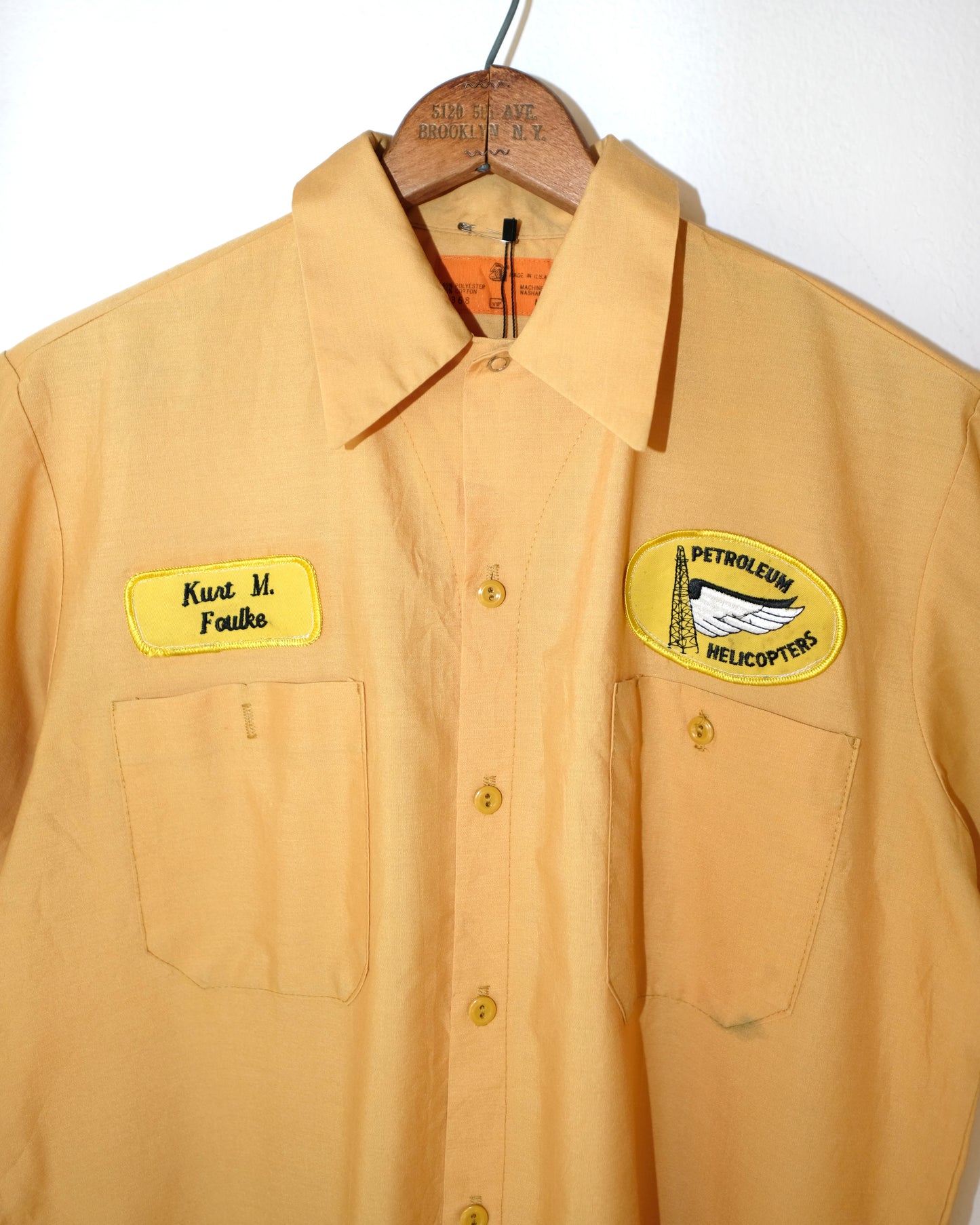 70s WORK SHIRT MUSTARD SHORT SLEEVE