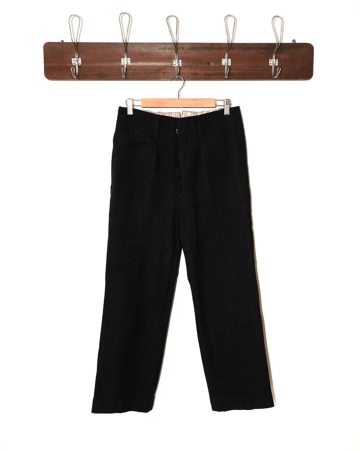 50s FRENCH STRIPE BUCKLE BACK WORK PANTS