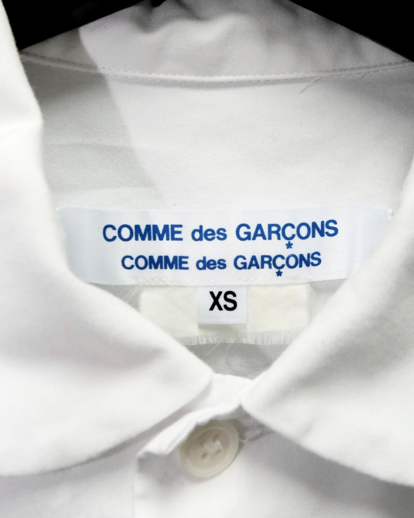 COMME des GARCONS WHITE ROUND COLLAR SHIRT