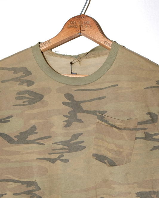 90s CAMOUFLAGE WOODLAND POCKET TEE