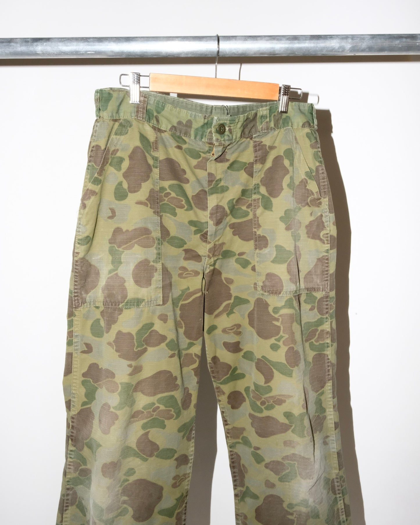 70s HUNTING DUCK CAMO RIP-STOP OG-107 PATTERN PANTS