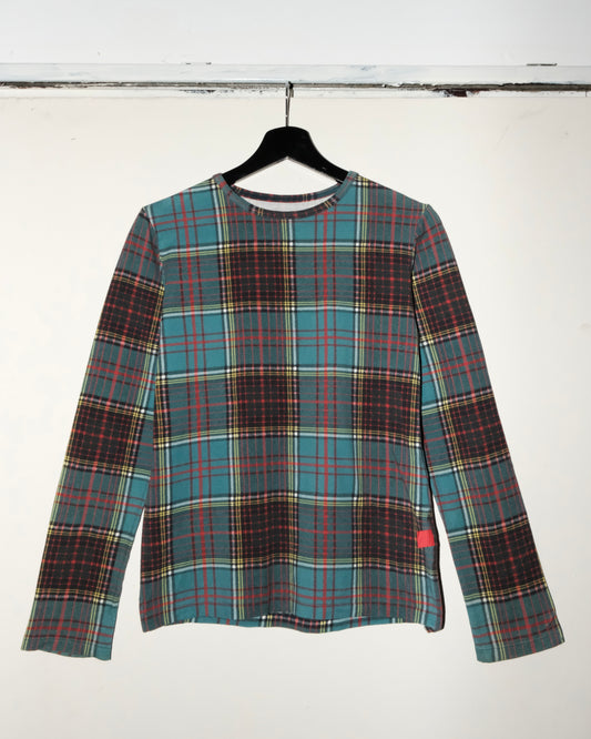 Y’s YOHJI YAMAMOTO PLAID LONG SLEEVE TEE