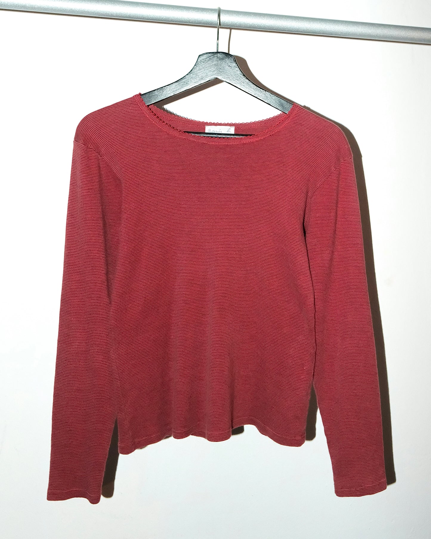 AGNES B. STRIPED RED LONG SLEEVE