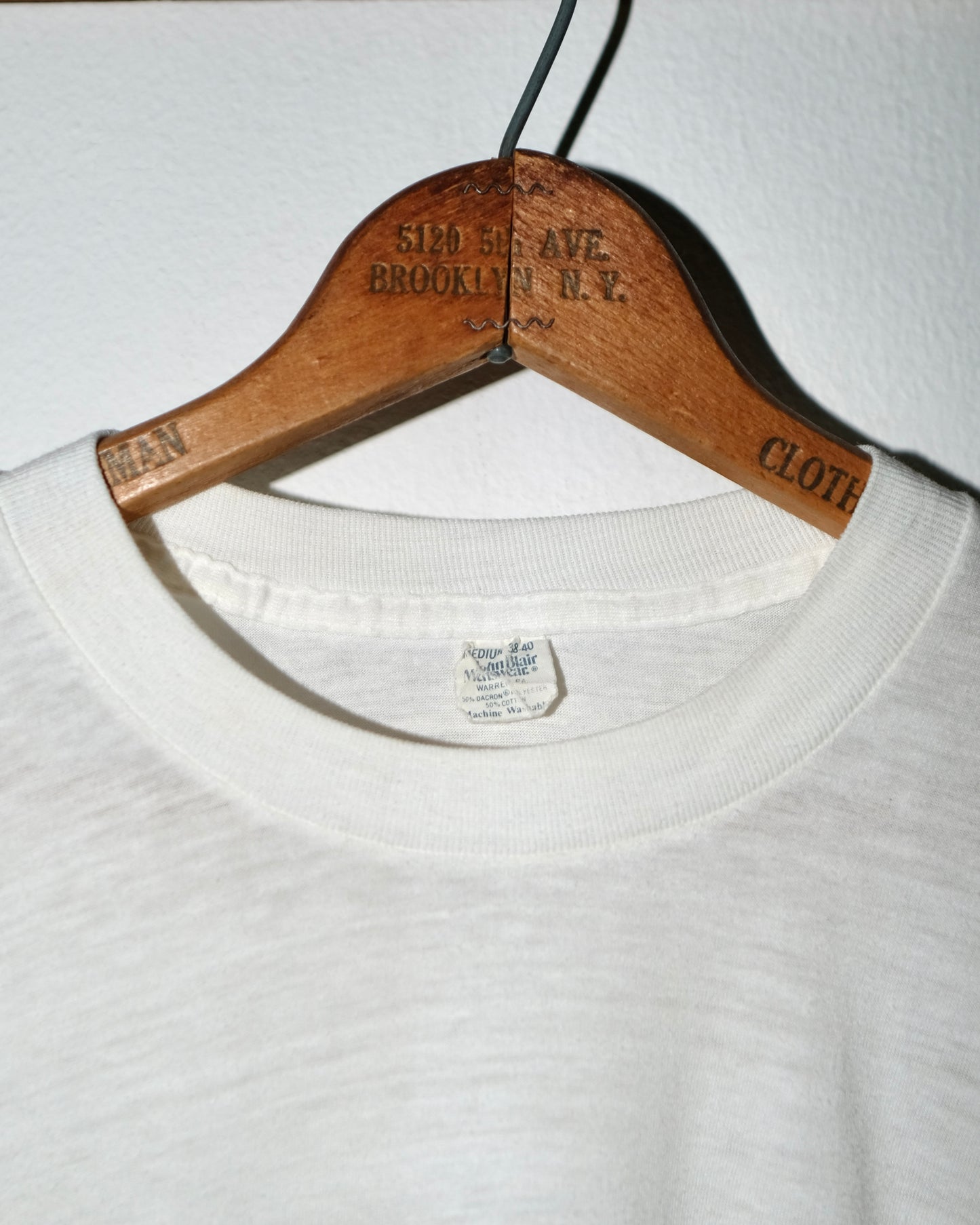 80s JOHN BLAIR BLANK TEE SINGLE STITCHED 50/50