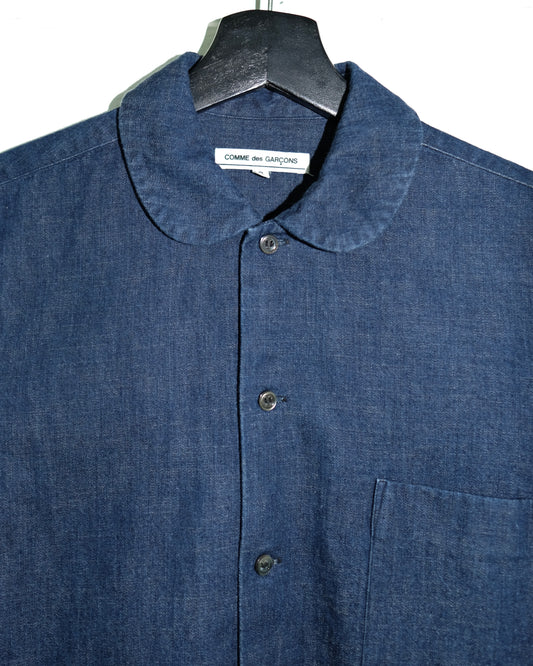 COMME des GARÇONS DENIM ROUND COLLAR SHIRT