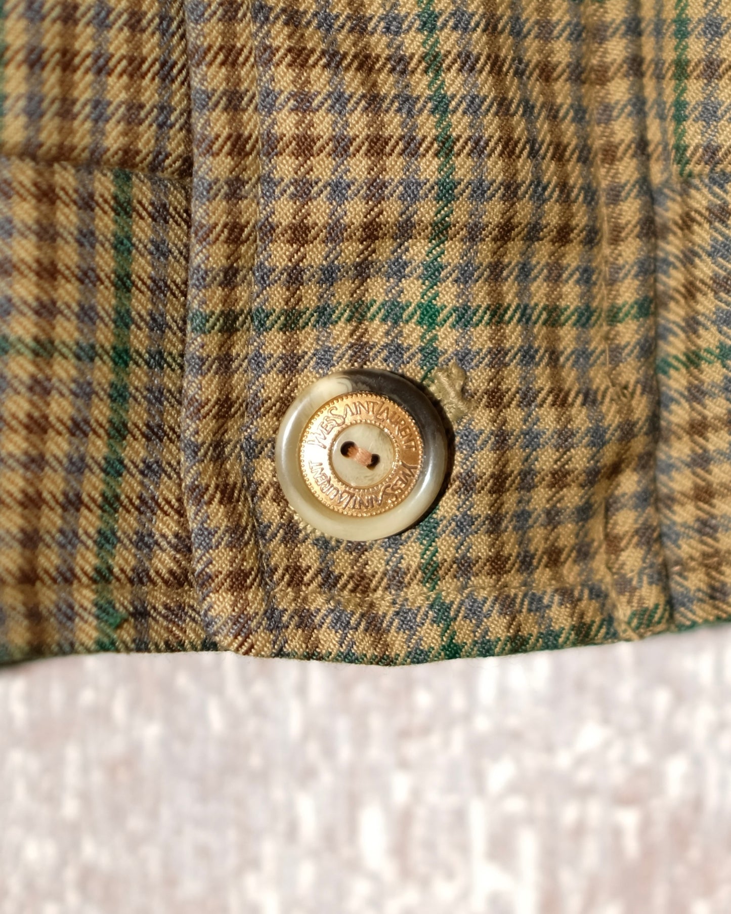 YVES SAINT LAURENT POUR HOMME HARRINGTON PLAID JACKET