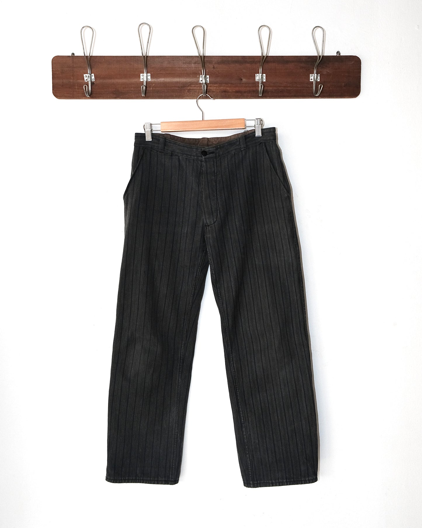 50s FRENCH STRIPE WORK PATCHES AND REPAIRS PANTS