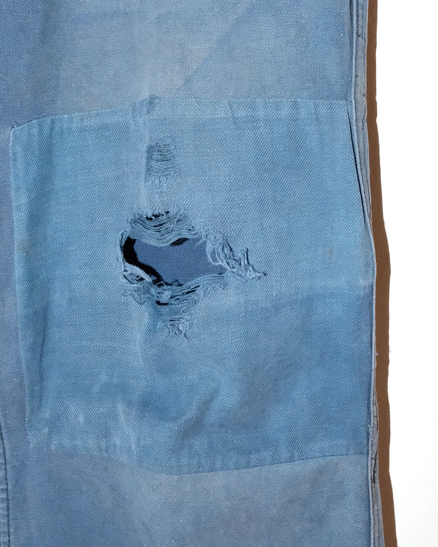 60s FRENCH WORK MOLESKIN PATCHES AND REPAIRS PANTS