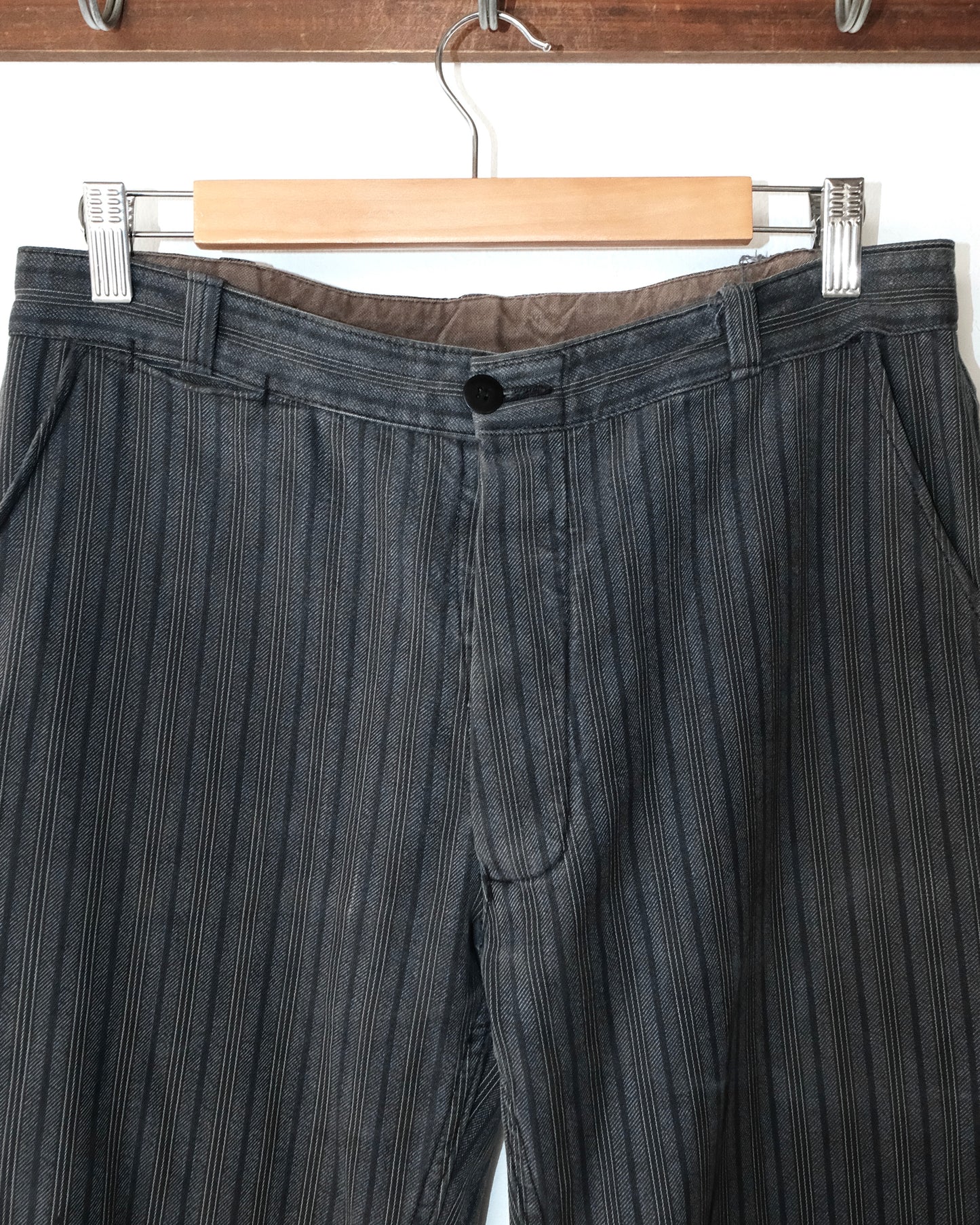 50s FRENCH STRIPE WORK PATCHES AND REPAIRS PANTS