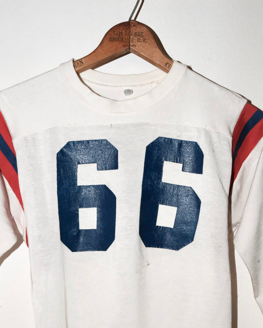 60s FOOTBALL JERSEY 66 HALF SLEEVE TEE