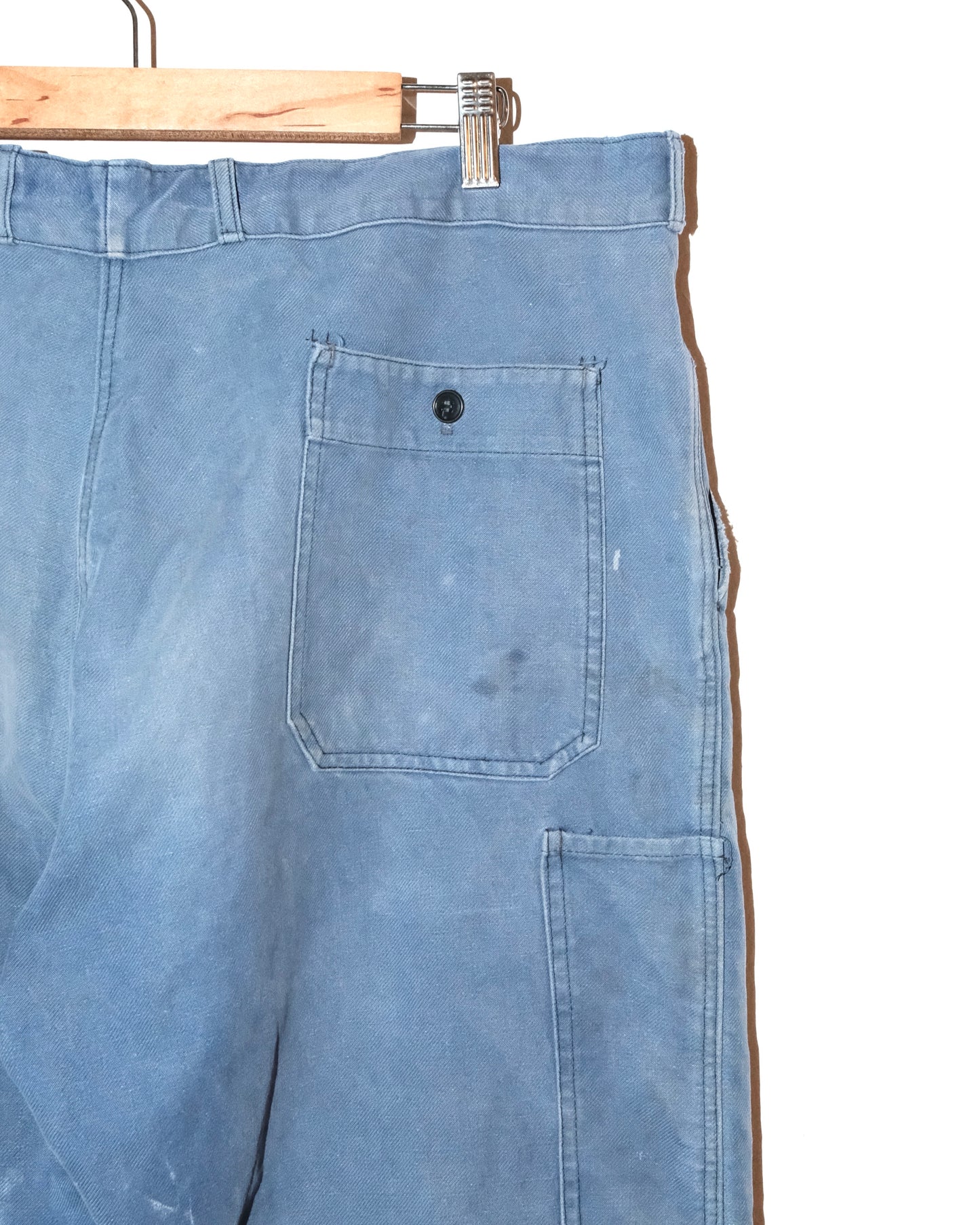 60s FRENCH WORK MOLESKIN PATCHES AND REPAIRS PANTS