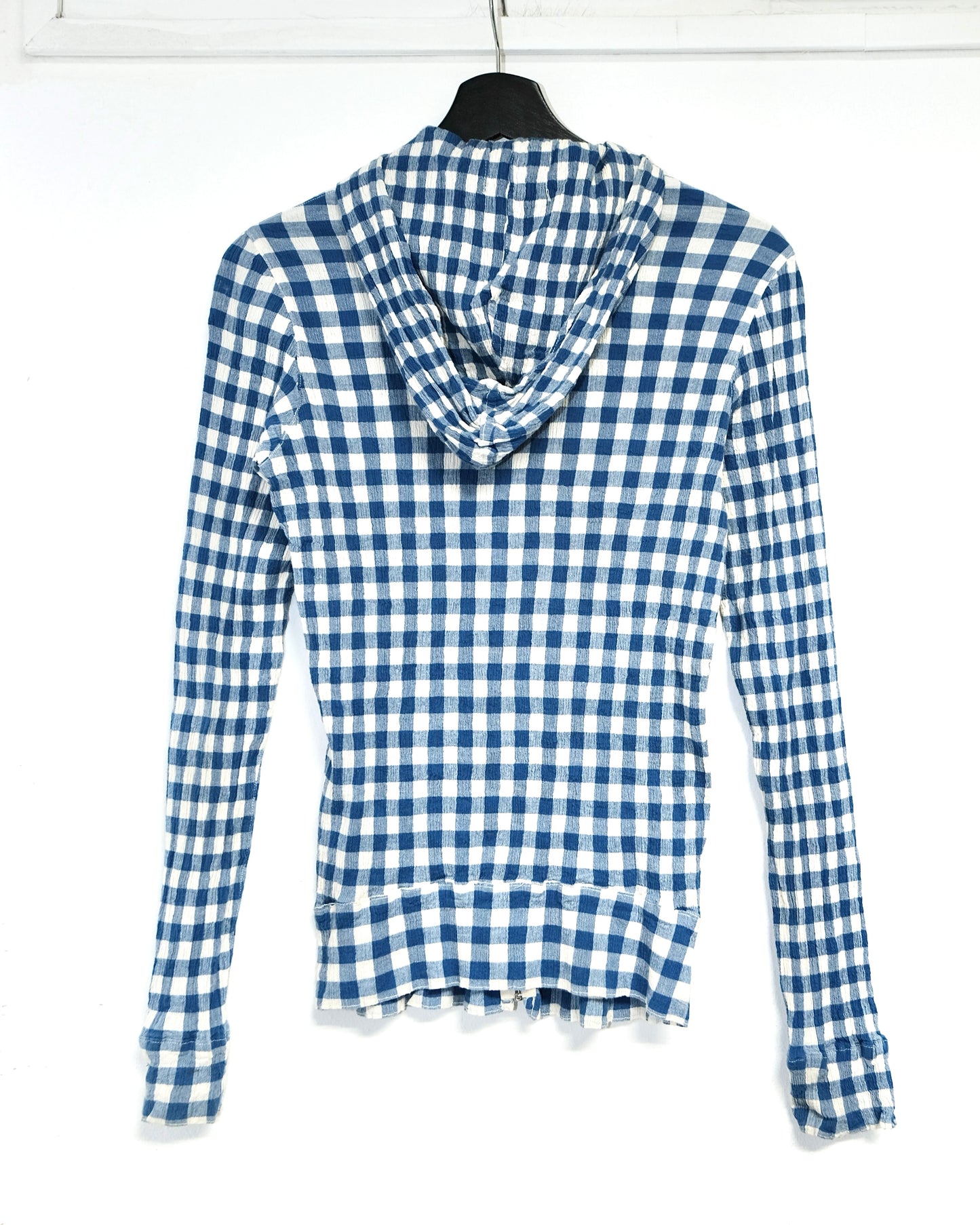 TSUMORI CHISATO PLAID PLEATED ZIPPER HODDIE