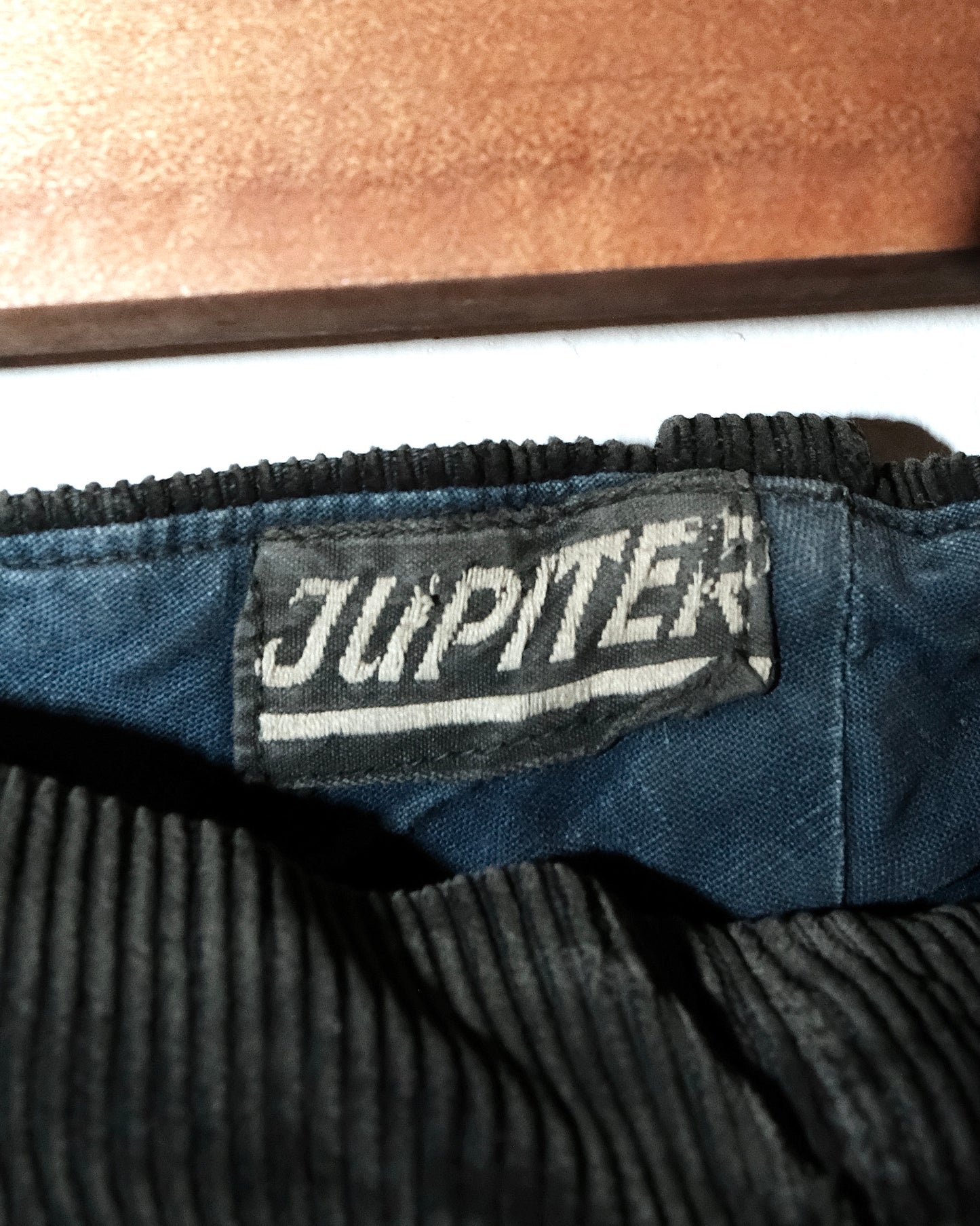 50s FRENCH CORDUROY BLACK FADED & PATCHES PANTS