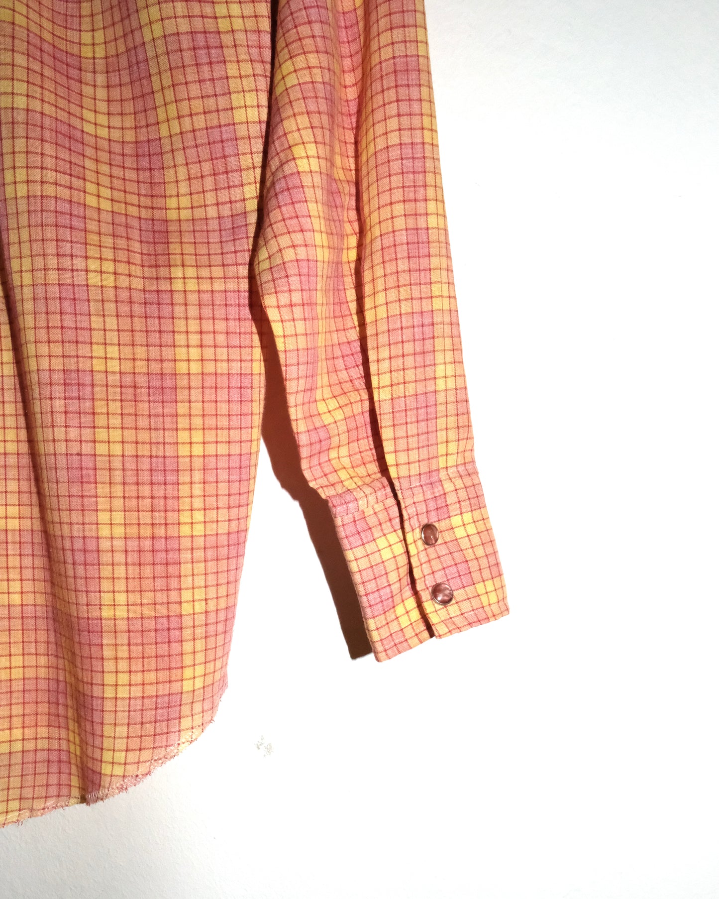 70s WRANGLER WESTERN PINK PEARL SNAP SHIRT