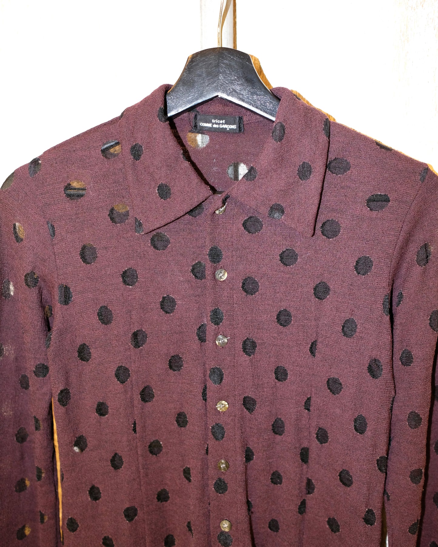 Comme des Garcons tricot AD1996 WOOL POLKADOT CARDIGAN
