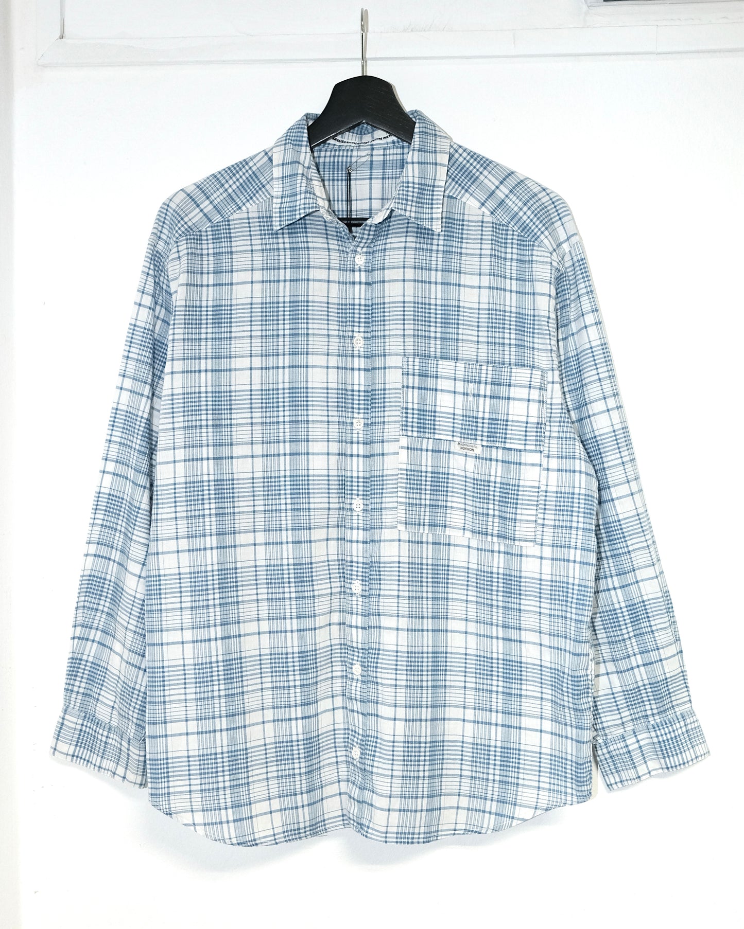MADEMOISELLE NON NON SPORT PLAID BLUE SHIRT