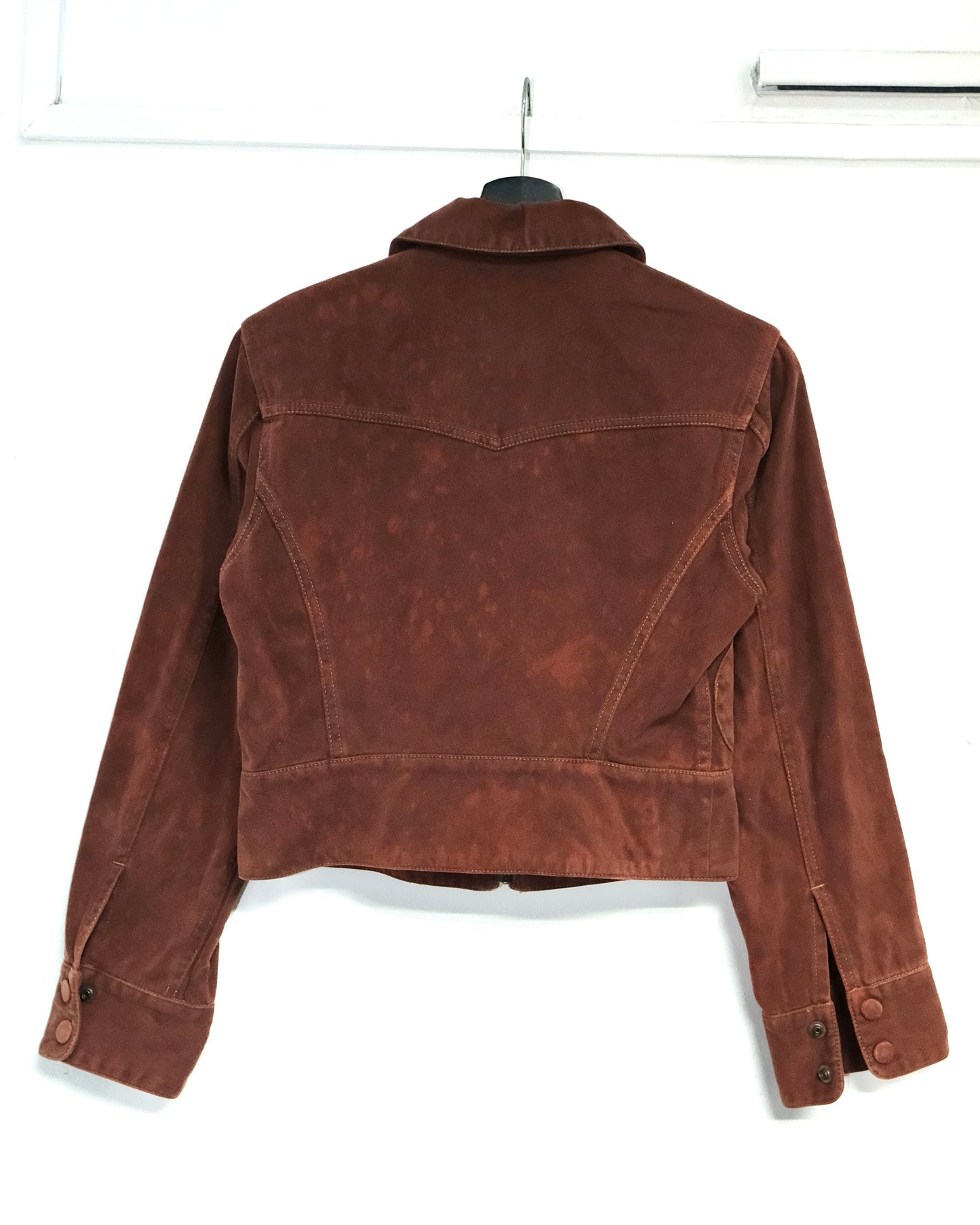 90s HYSTERIC GLAMOUR KINKY JEANS BROWN SUEDE CROP JACKET