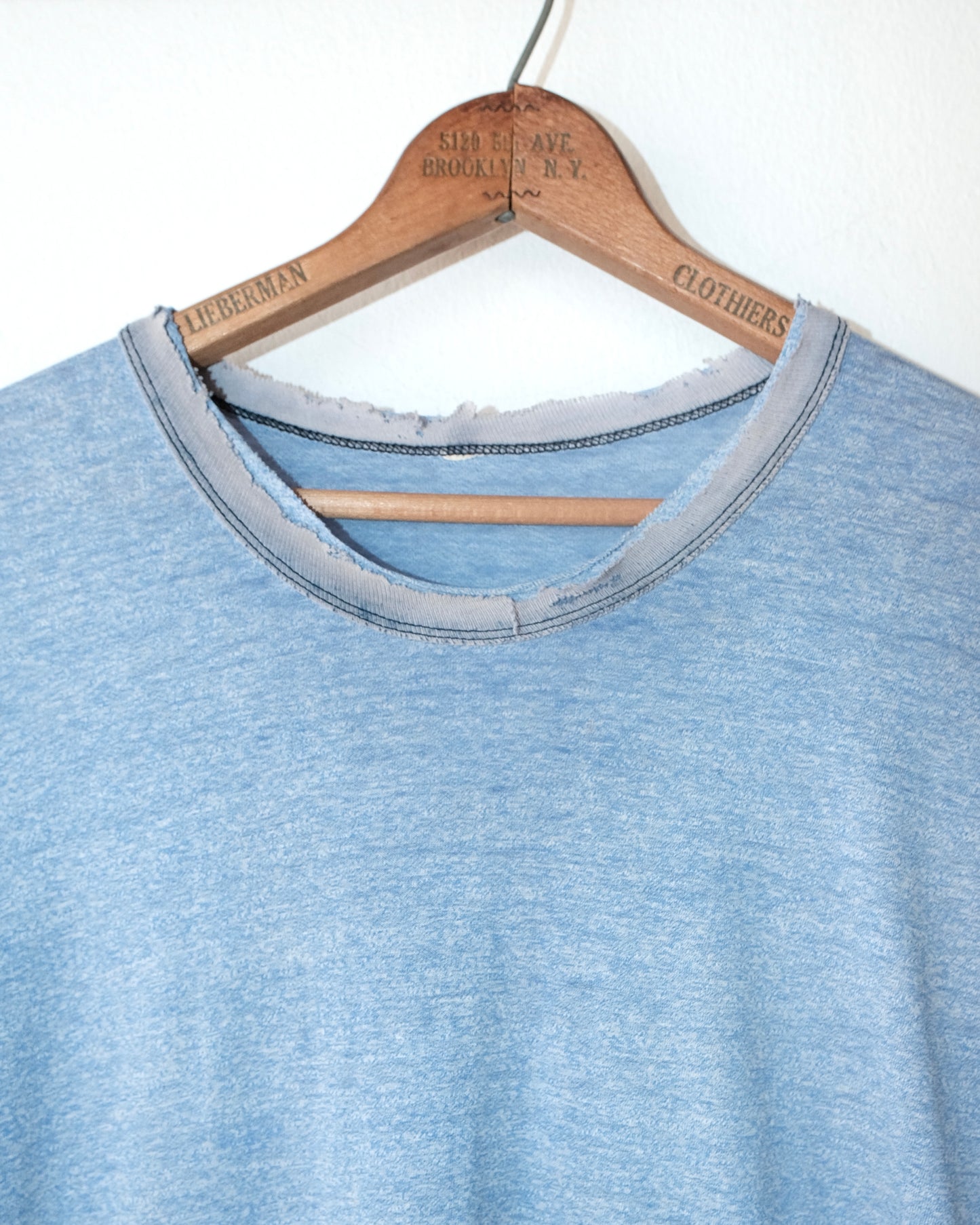 80s BURDGE TRUCKER FADED & DISTRESSED RINGER TEE