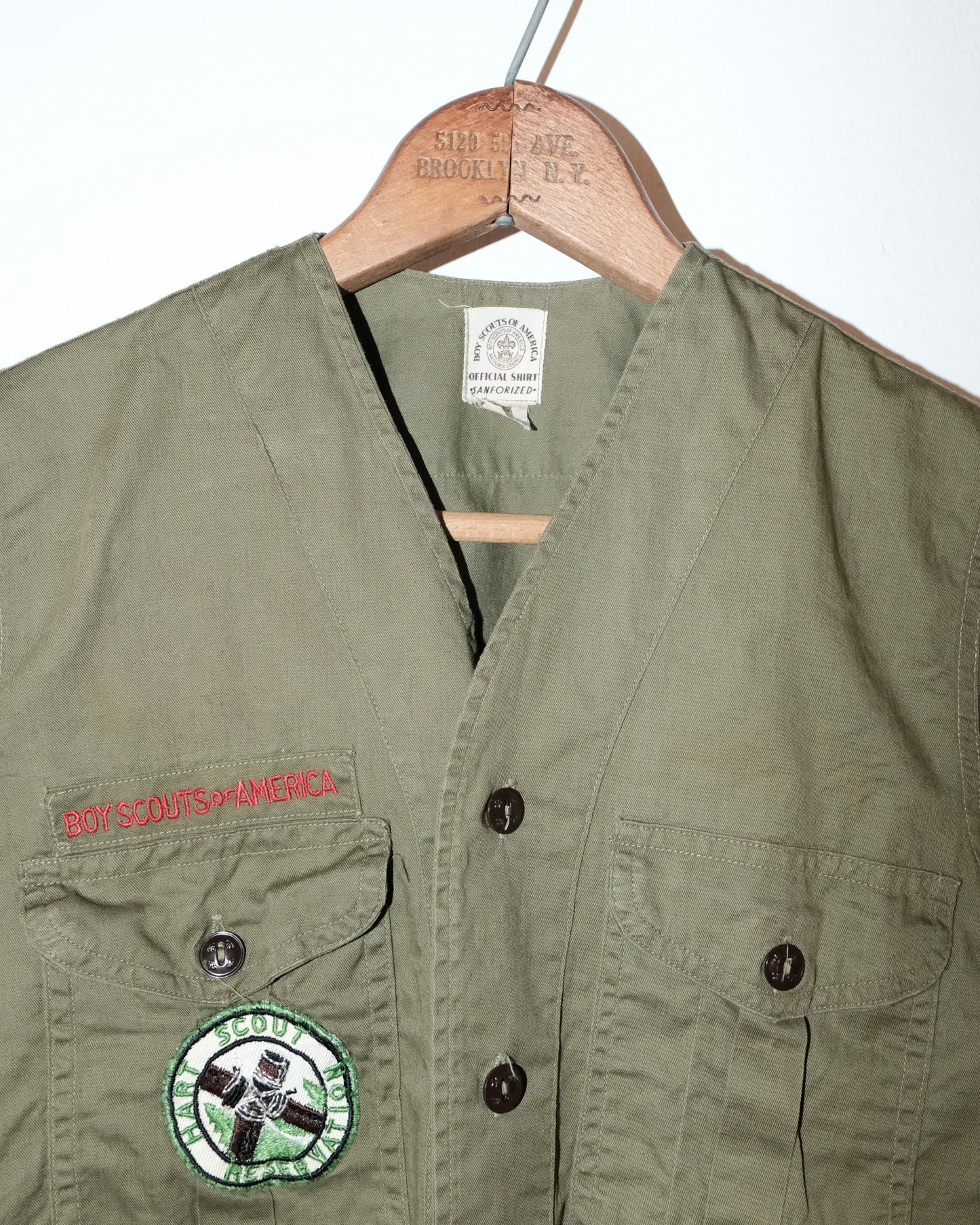 60s BOY SCOTT SANFORIZED OFFICIAL SHORT SLEEVE SHIRT