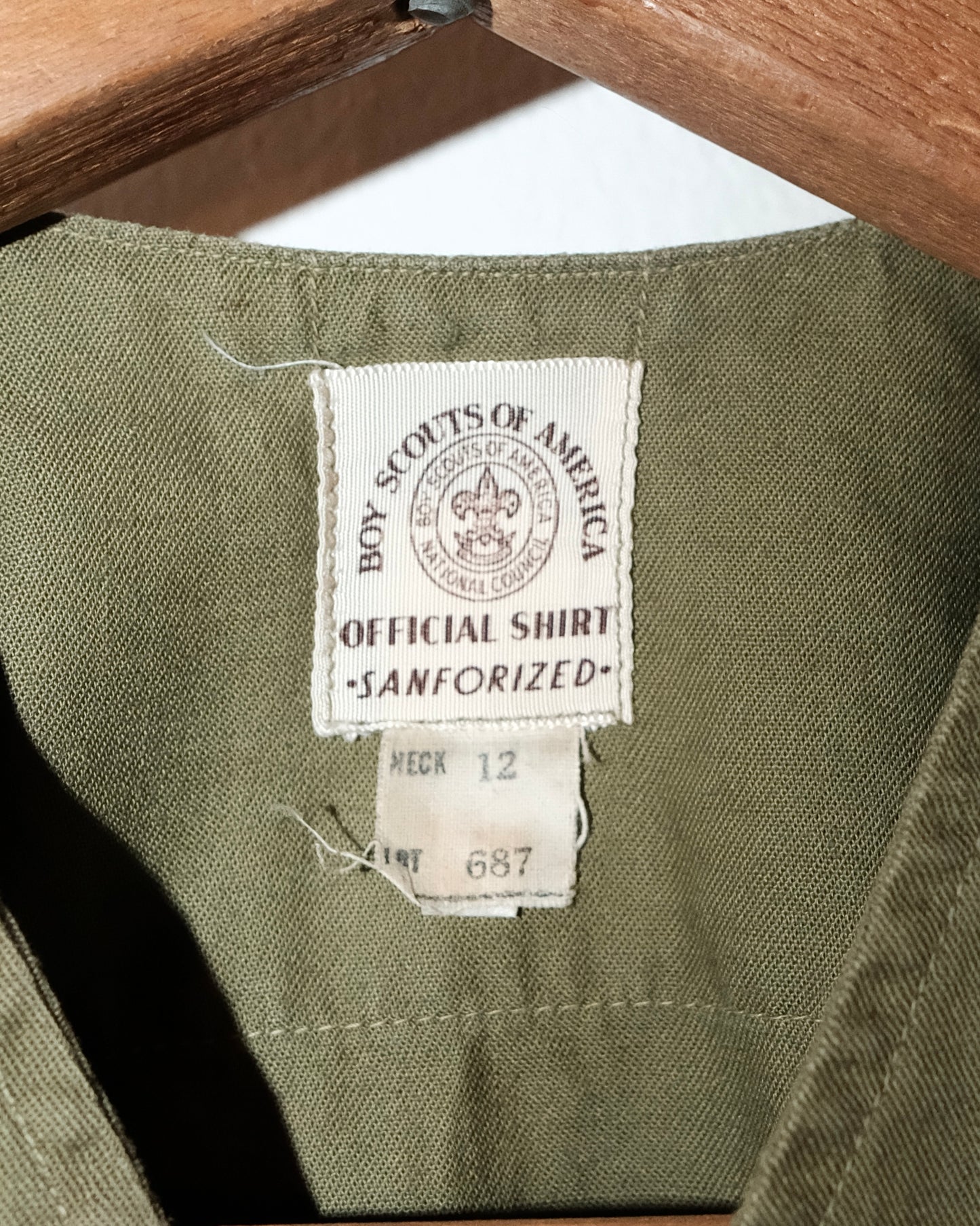 60s BOY SCOTT SANFORIZED OFFICIAL SHORT SLEEVE SHIRT