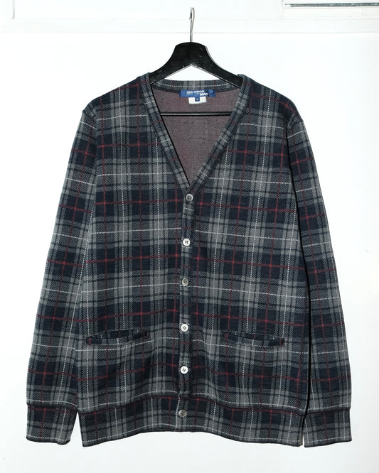 JUNYA WATANABE MAN COMME des GARCONS PLAID KNIT CARDIGAN