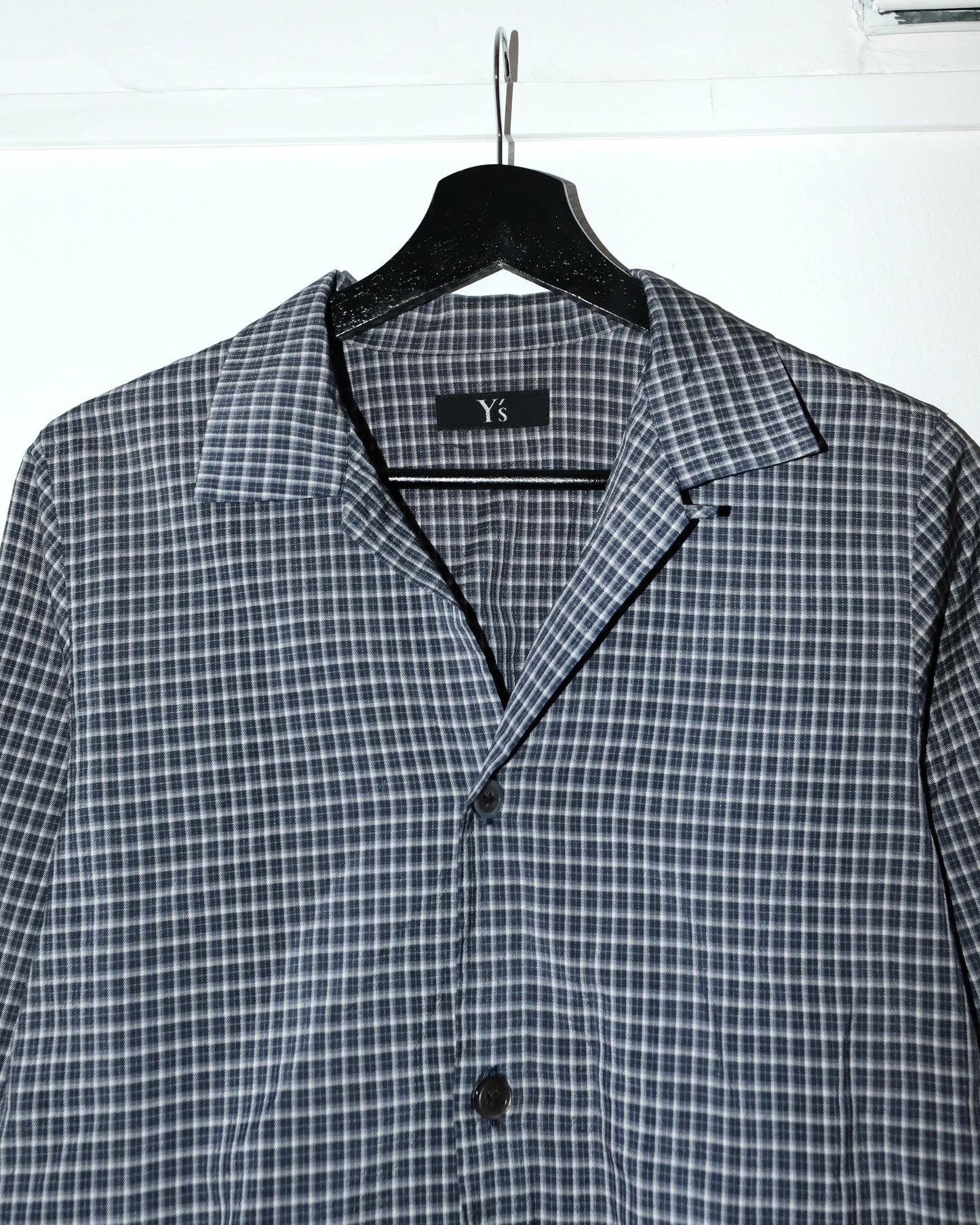 Y’s YOHJI YAMAMOTO CHECKERED BUTTON UP CROP SHIRT