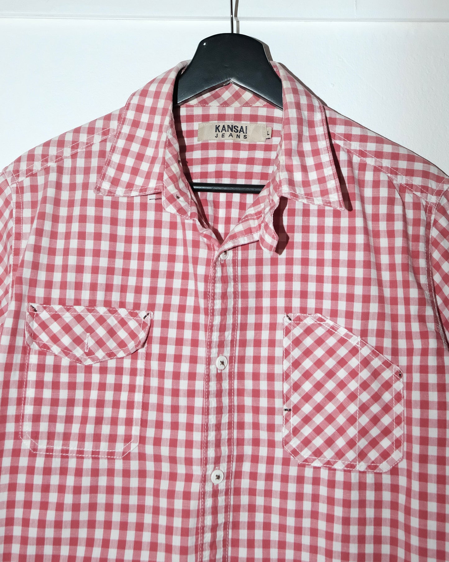 KANSAI JEANS GINGHAM SHORT SLEEVE SHIRT