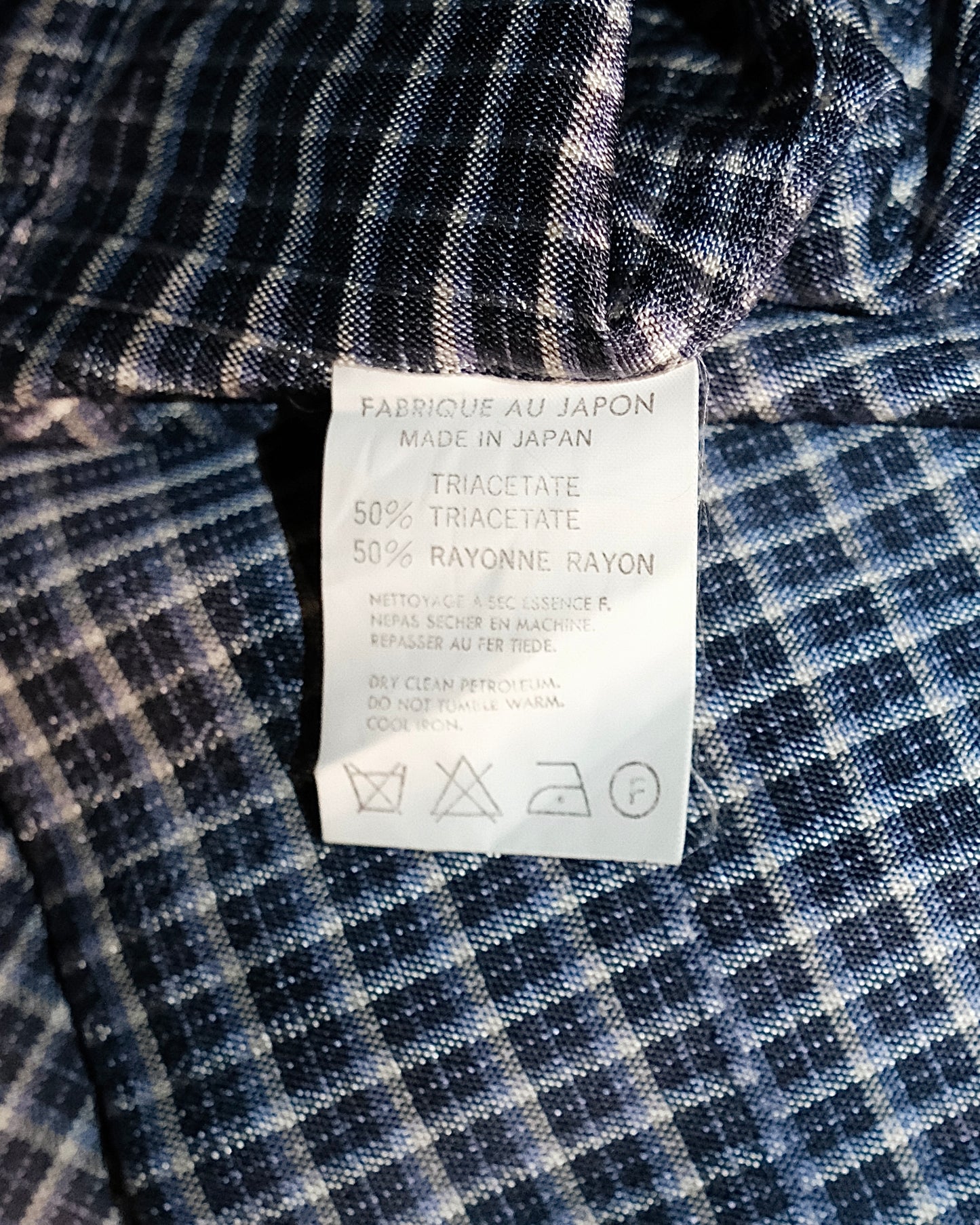 Y’s YOHJI YAMAMOTO CHECKERED BUTTON UP CROP SHIRT