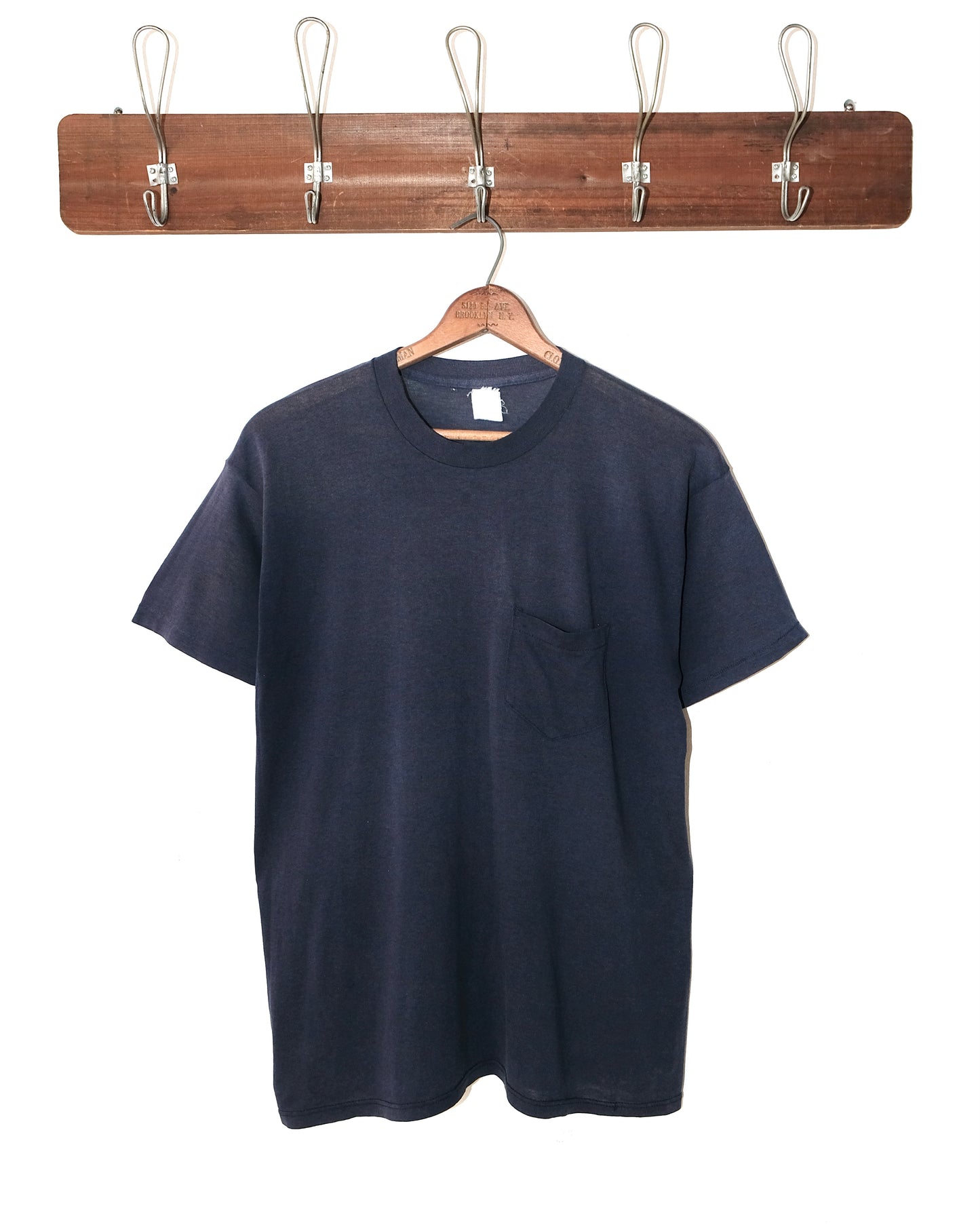 80s NAVY BLANK POCKET TEE