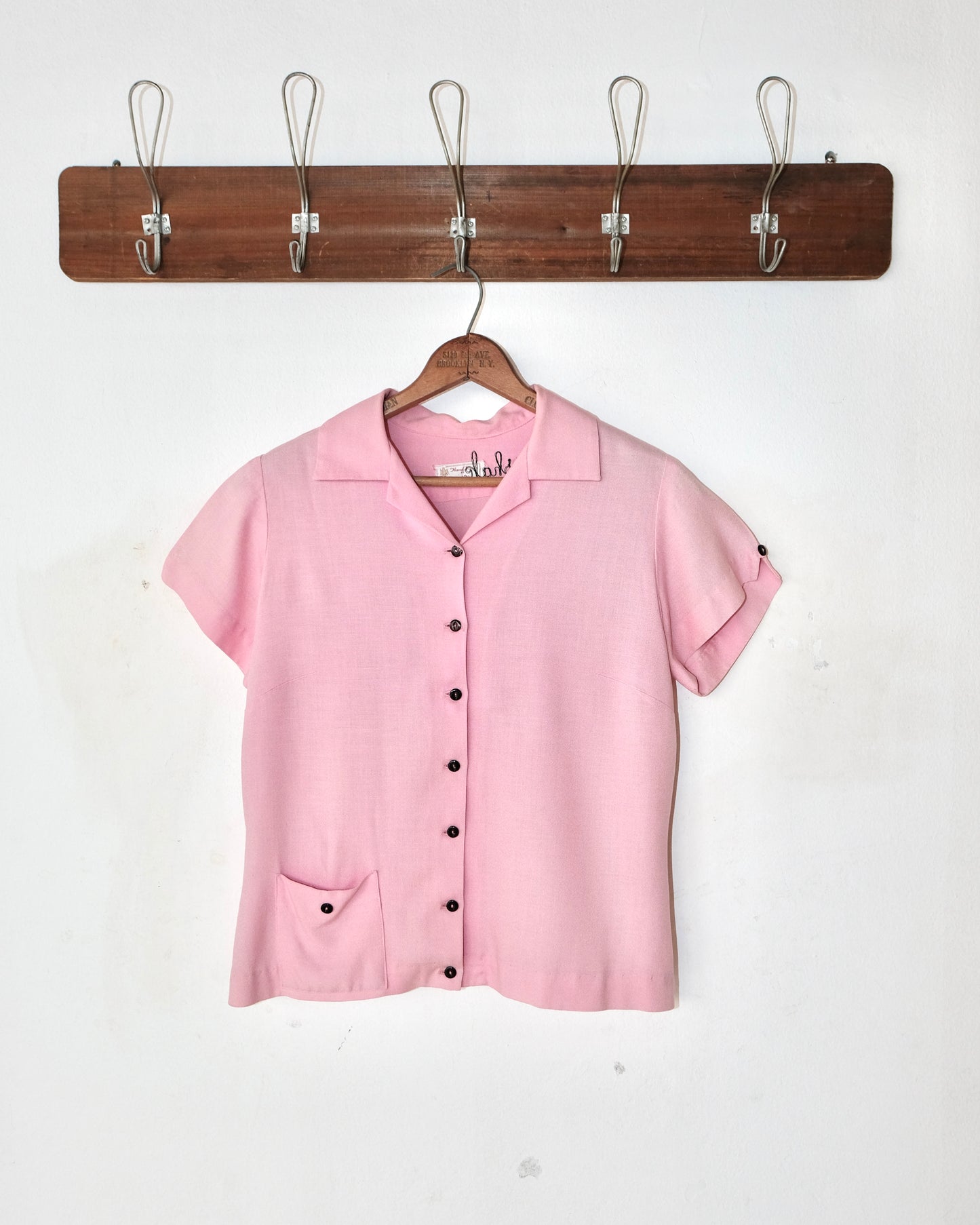 70s RAYON CHAIN-STITCHED BOWLING SHIRT