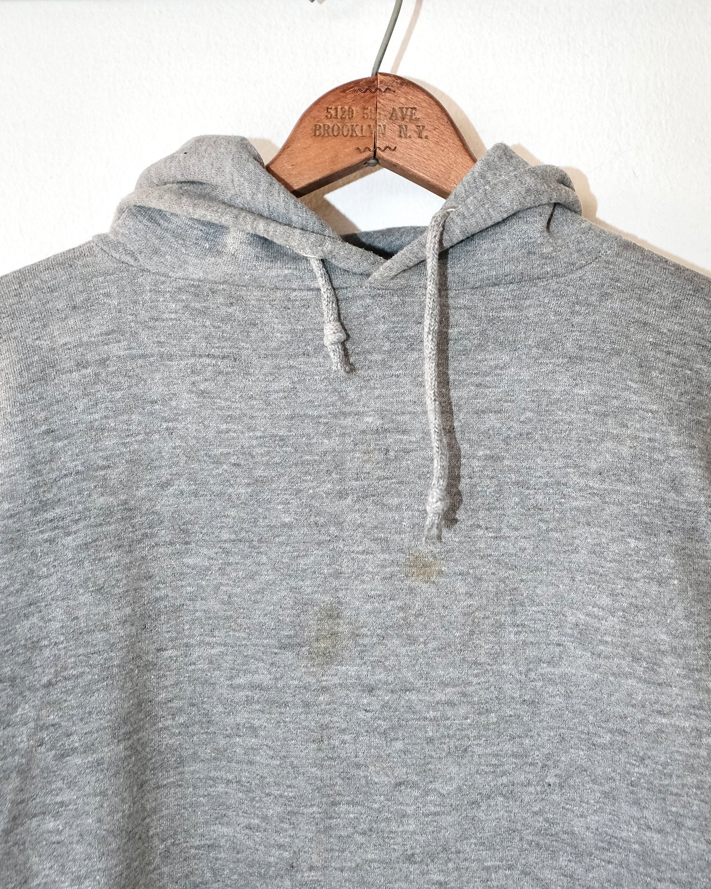 80s SPORTSWEAR BLANK ASH GREY HOODIE