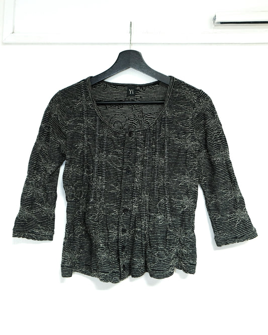 Y’s YOHJI YAMAMOTO FLOWERS EMBROIDERY KNIT CARDIGAN