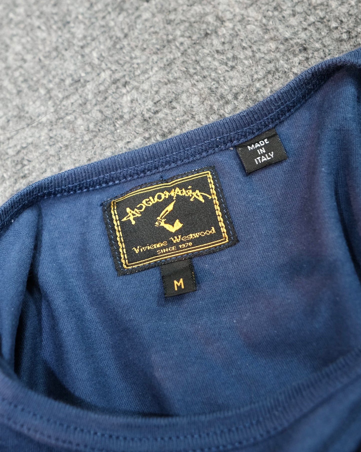 VIVIENNE WESTWOOD ANGLOMANIA NAVY TEE