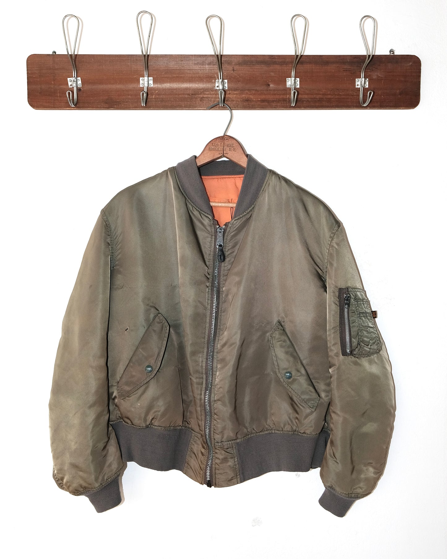 90s ALPHA INDUSTRY MA-1 JACKET SAGE GREEN
