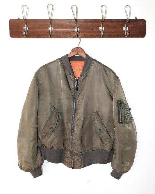 90s ALPHA INDUSTRY MA-1 JACKET SAGE GREEN