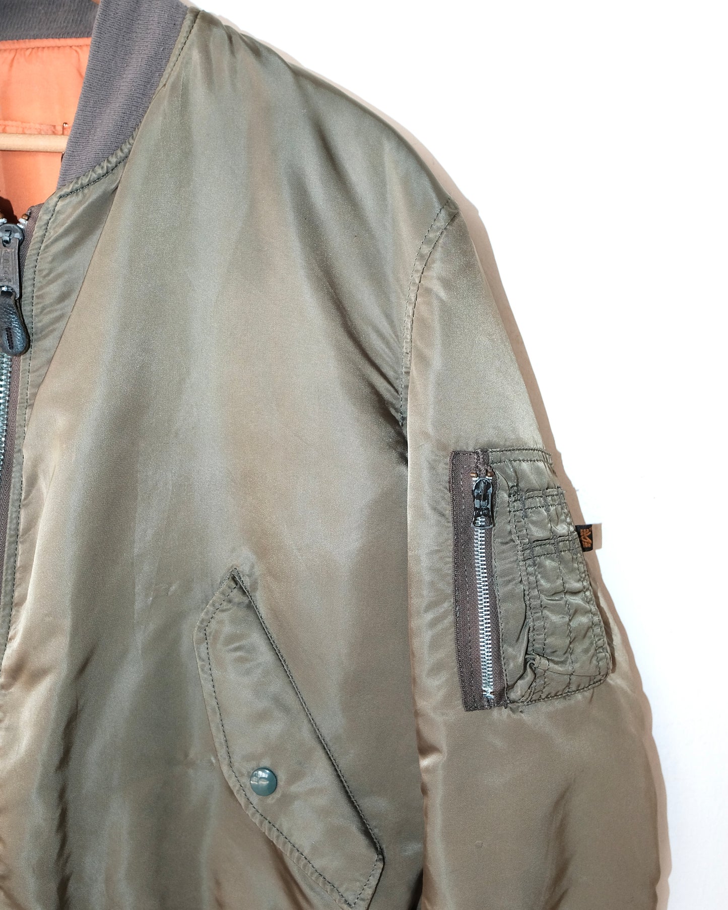 90s ALPHA INDUSTRY MA-1 JACKET SAGE GREEN