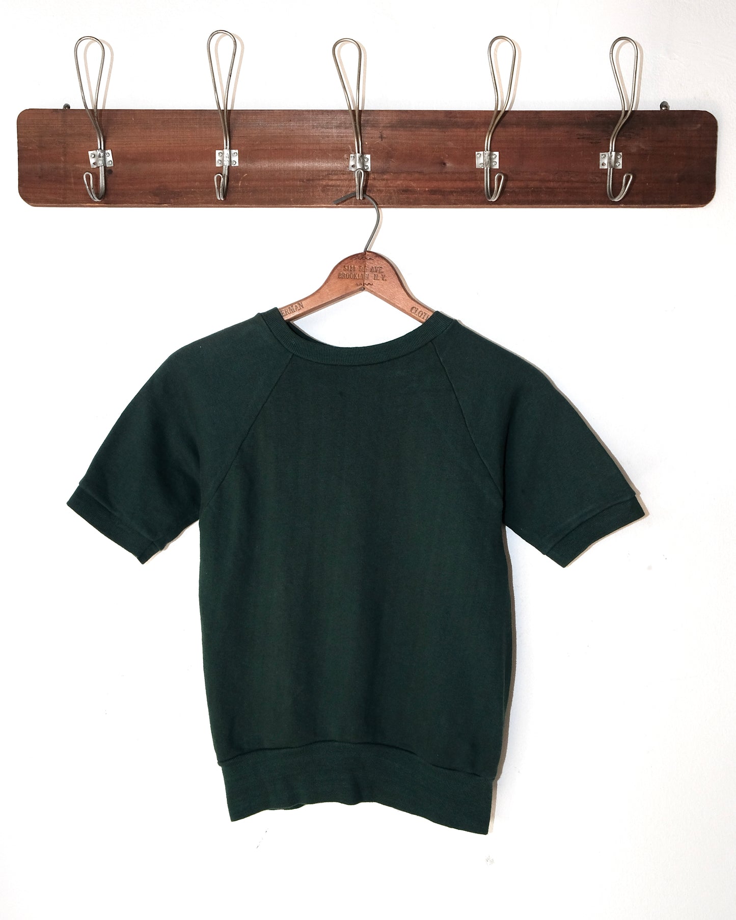 70s GREEN SHORT SLEEVE SWEATSHIRT