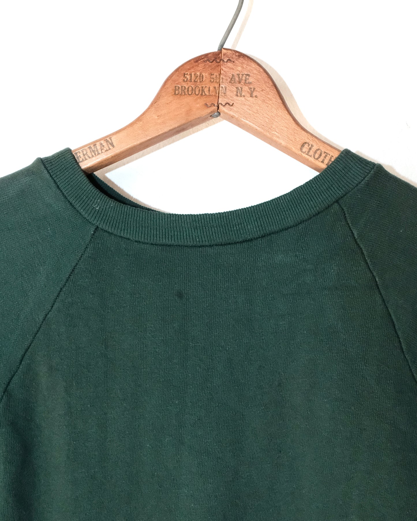 70s GREEN SHORT SLEEVE SWEATSHIRT