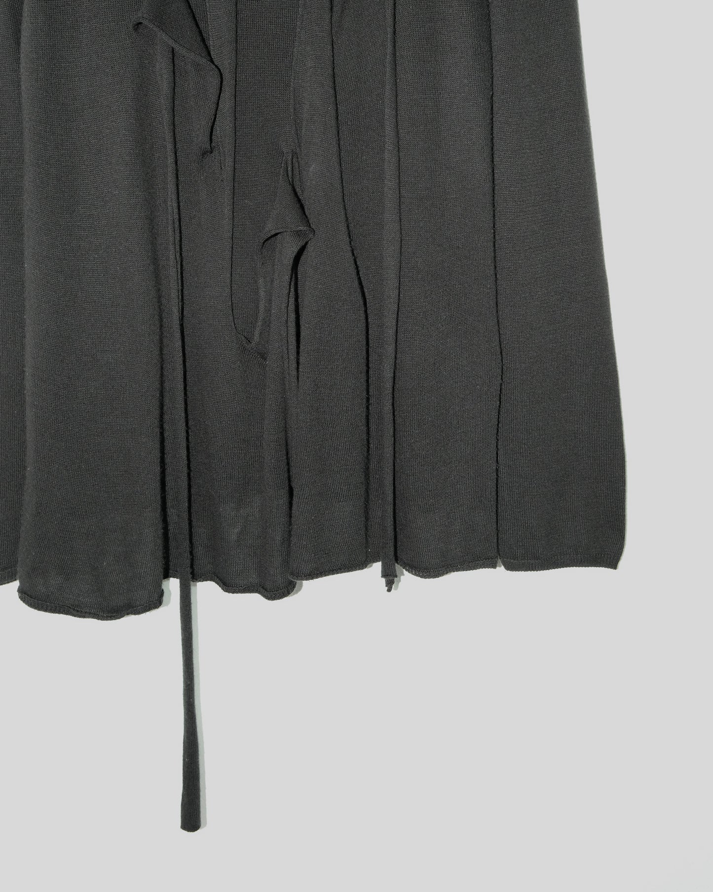 COMME des GARCONS BLACK KNIT TOP WITH LONG DROOPING STRIPS