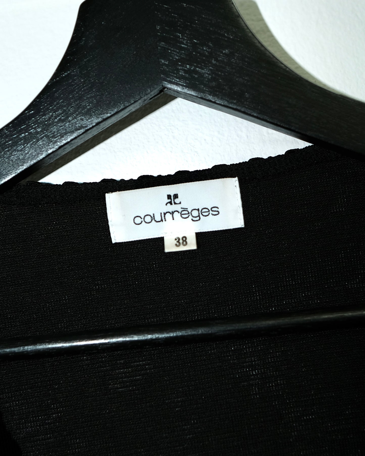 COURREGES BLACK SEQUIN EMBROIDERY CARDIGAN