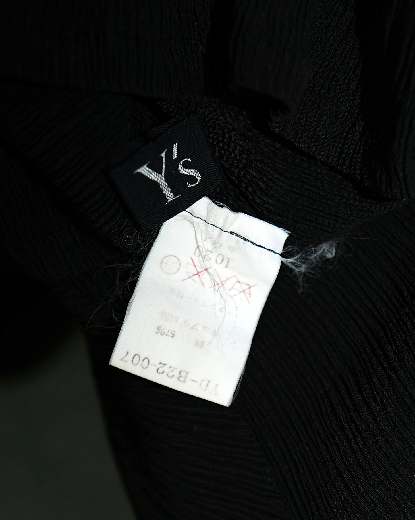 Y’s YOHJI YAMAMOTO PLEATED LONG SLEEVE