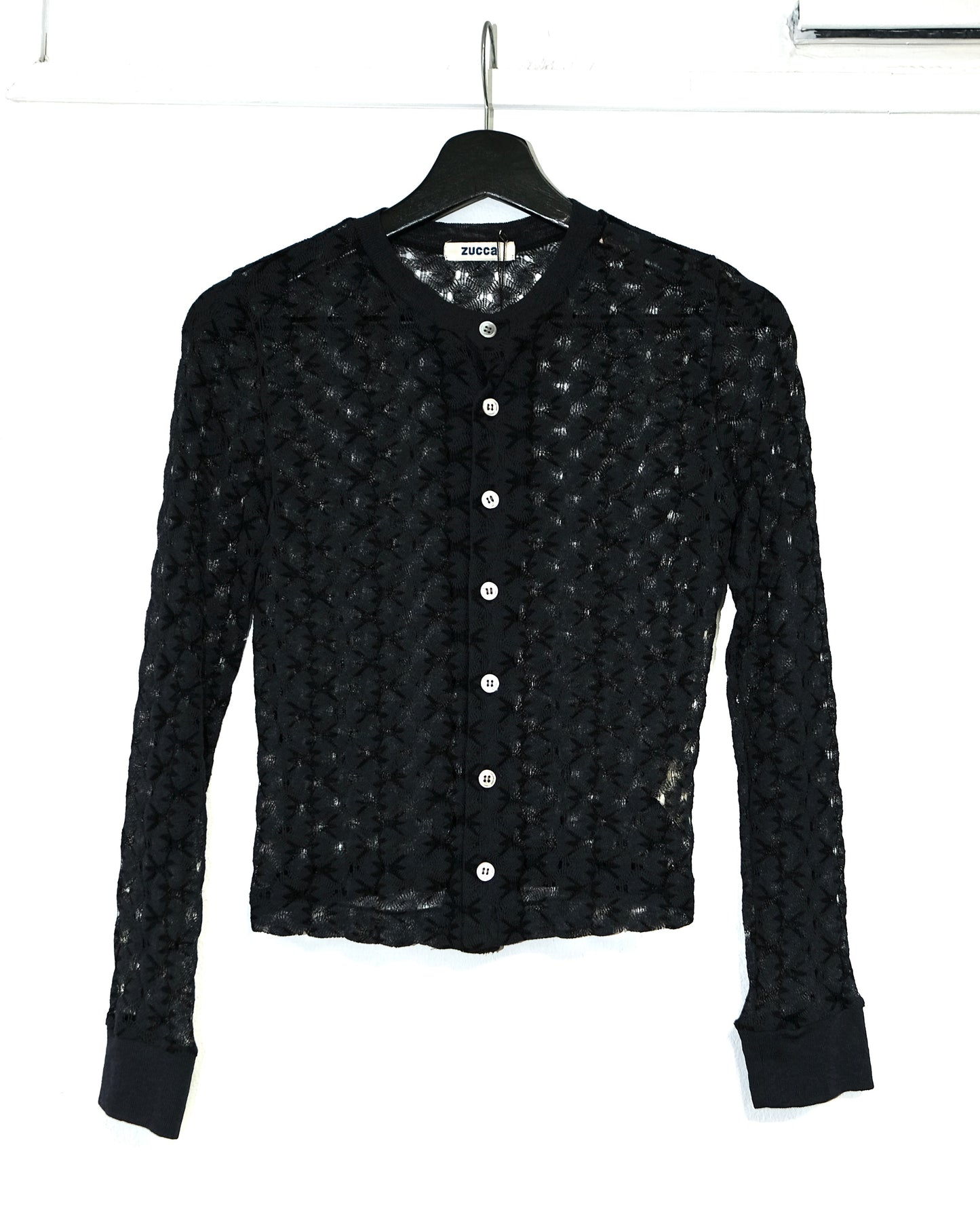 ZUCCA BY ISSEY MIYAKE LACE PATTERNED CARDIGAN