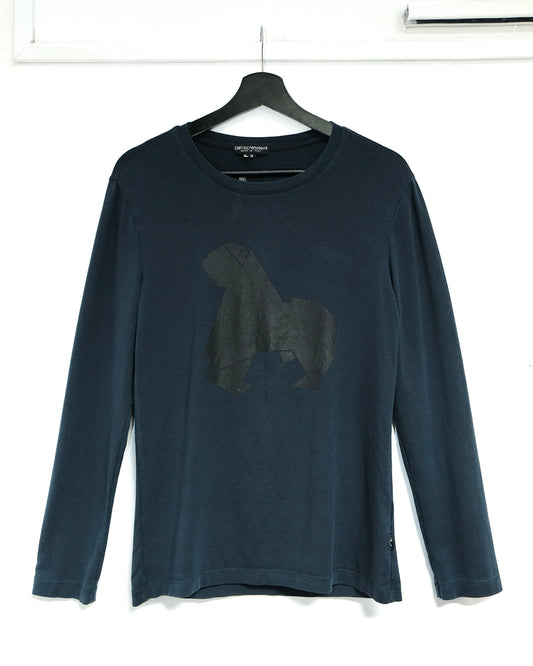 EMPORIO ARMANI GRAPHIC PRINTED LONG SLEEVE TOP