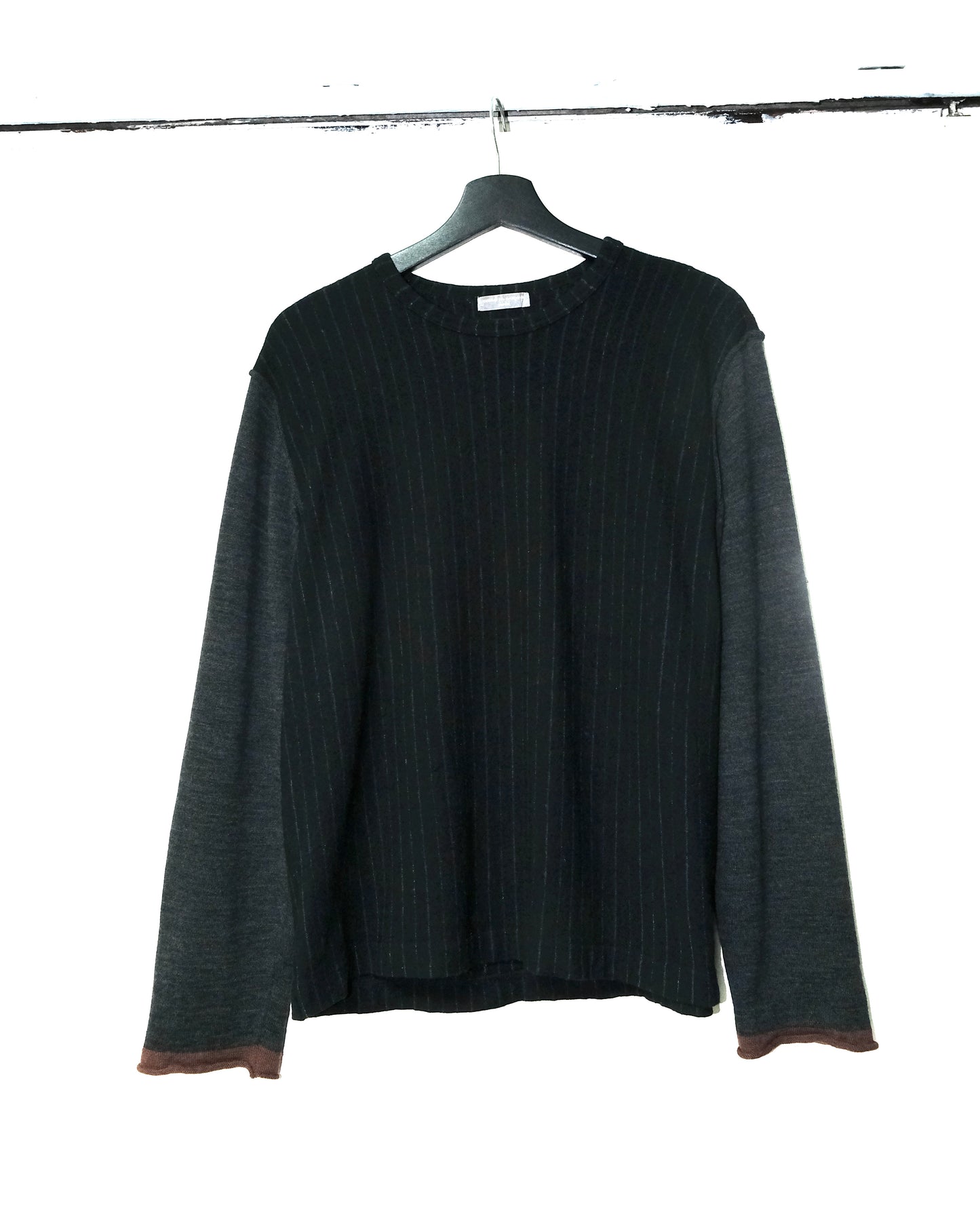 COMME des GARCONS HOMME WOOL STRIPED PATCHES SLEEVE