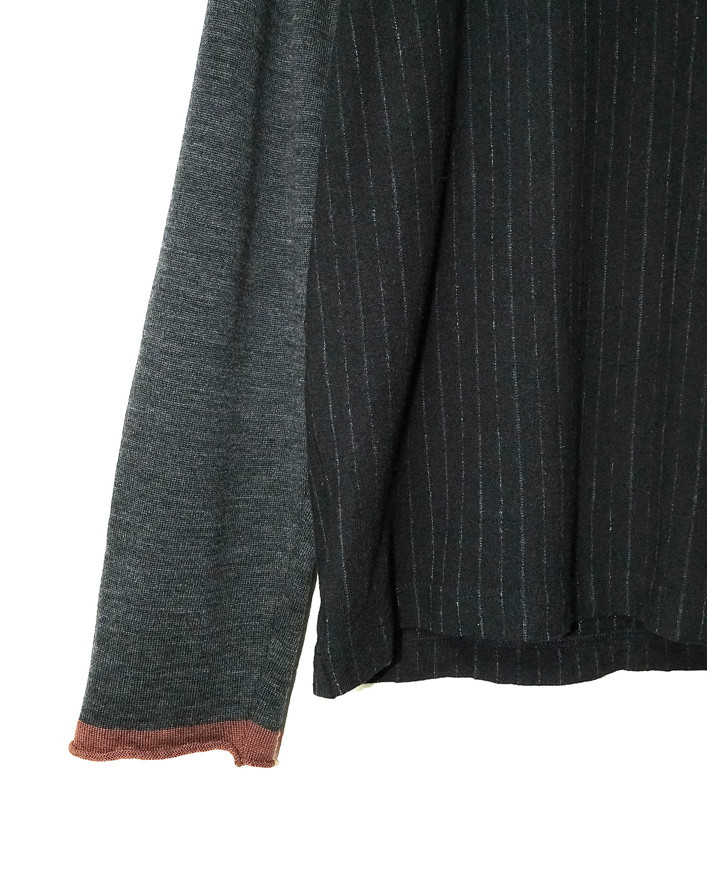 COMME des GARCONS HOMME WOOL STRIPED PATCHES SLEEVE