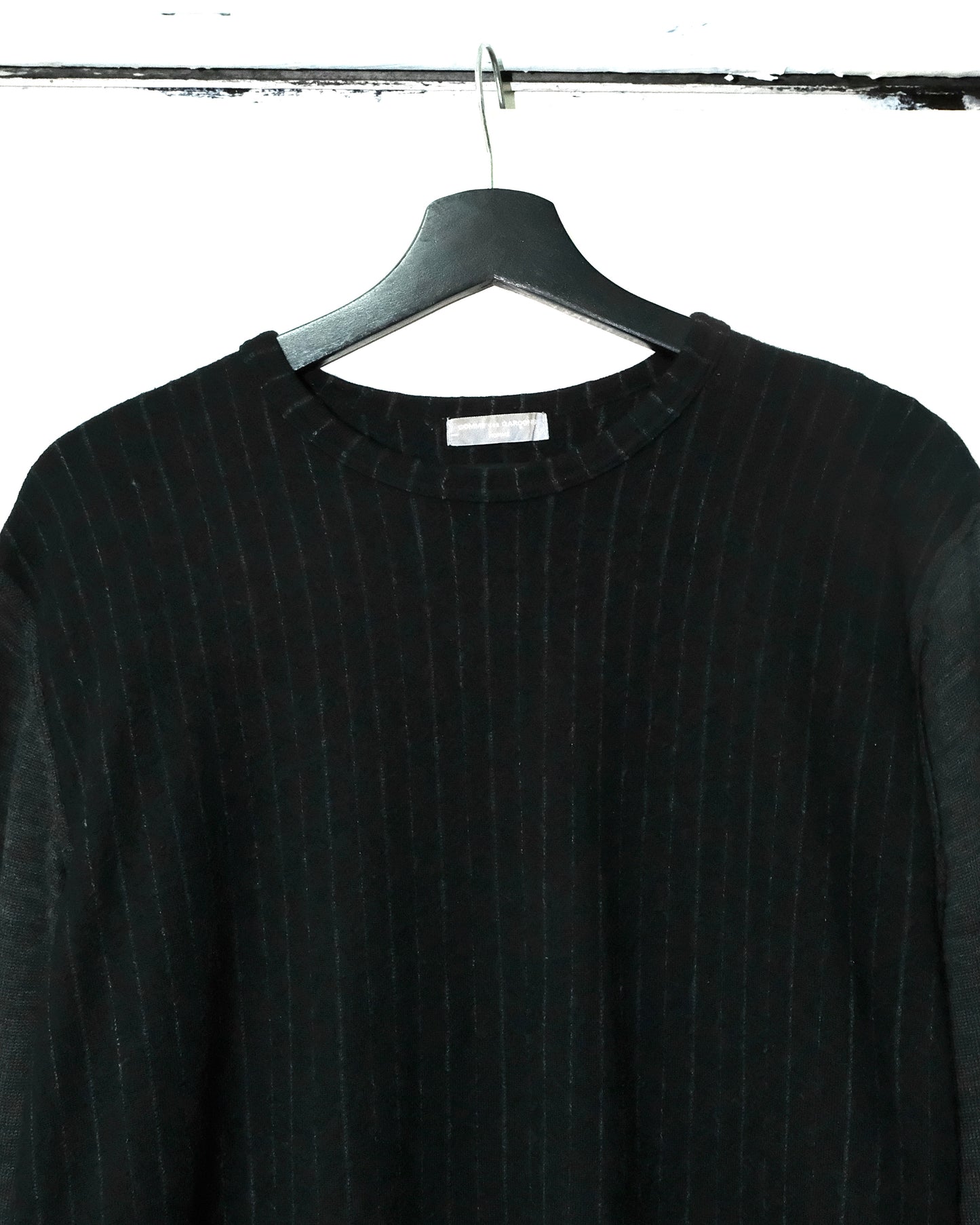COMME des GARCONS HOMME WOOL STRIPED PATCHES SLEEVE
